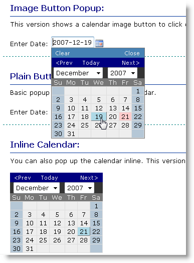 Updated Jquery Calendar To Jquery Datepicker Rick Strahl S Web Log